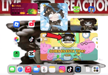 a screen shot of a cell phone with the words quien es esta tipa at the bottom