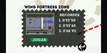 wing fortress zone records are displayed on this screen