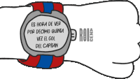 a drawing of a watch with the words es hora de ver