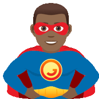 a cartoon of a man in a superhero costume