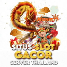 a poster for situs slot gacor server thailand with a dragon and a man