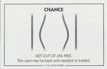 a monopoly card that says chance on it