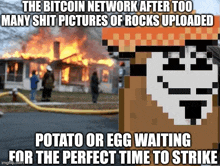 a meme that says the bitcoin network after too many shit pictures of rocks uploaded