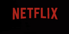 a red netflix logo is displayed on a black background