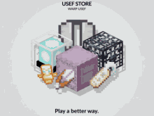 an advertisement for the usef store shows a bunch of different blocks