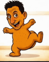 a cartoon of a naked man with a huge butt
