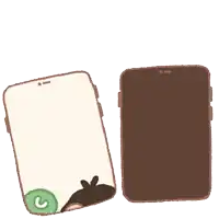 a cartoon of a boy and a girl kissing on a phone screen