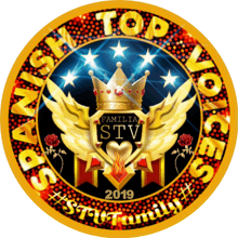 a logo for spanish top voices familia stv