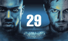 a poster with two men and the number 29