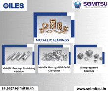 a flyer for metallic bearings contains additive and oil impregnated bearings