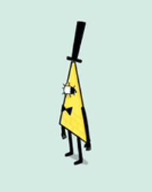 bill cipher from gravity falls is a cartoon character with a top hat and bow tie .