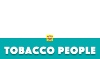 a blue sign that says tobacco people with a logo