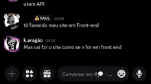 a screenshot of a conversation between two people