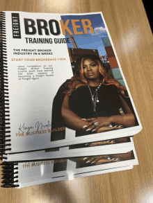 a book that says broker training guide on it