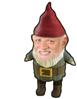 a gnome with a red hat and a beard