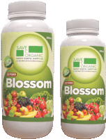 two bottles of save organic blossom are shown