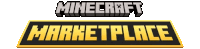 a logo for the minecraft marketplace is shown on a white background