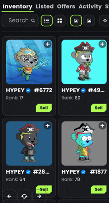 a screenshot of hypey # 28 # 28 # 49 and # 1877 bears