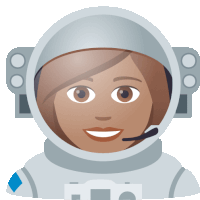 an illustration of a woman wearing a space suit