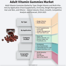 adult vitamin gummies market by type single vitamin and multi-vita min ) by application food supplements immunity weight management hair and skin and others