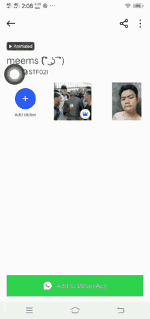 a phone screen shows a picture of a shirtless man and a green add to whatsapp button