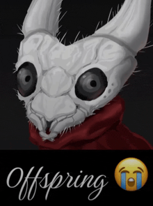 a drawing of a rabbit with the word offspring on the bottom