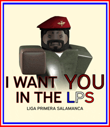 a poster that says i want you in the lps on it