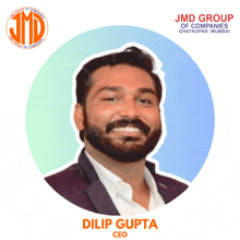 a picture of a man with the name dilip gupta