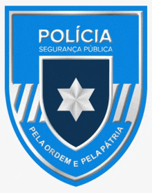 a blue emblem for policia seguranca publica