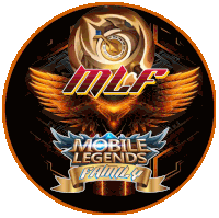 a logo for mobile legends family with an eagle and wings