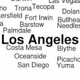 a map of los angeles is displayed on a page