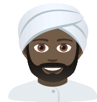 a man with a beard and a white turban