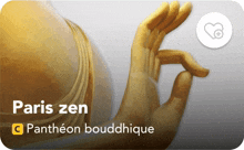 a paris zen card with a picture of a hand