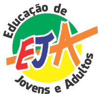 a logo for jovens e adultos with a cross in the middle