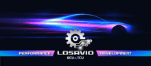 a logo for losavio ecu & tcu with a car on it