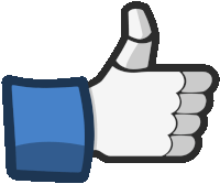 a thumbs up sign with a blue sleeve on it