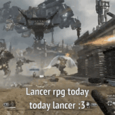 a video game screen says lancer rpg today today lancer : 3