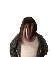 a blurry picture of a person 's face with a white shirt on