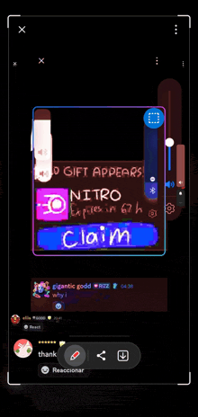 a screenshot of a video game with a claim button