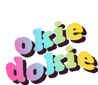 a colorful logo that says okie dokie