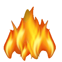 a cartoon illustration of a fire with a white background