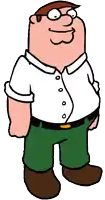 a cartoon of peter griffin with glasses and a mustache