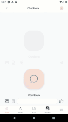 a screenshot of a chatroom app on a smartphone