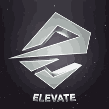 a logo for a company called elevate with a triangle in the middle