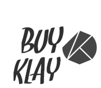 a black and white logo for buy klay with a k on it