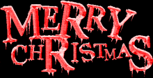 the word merry christmas is written in red letters on a black background