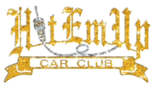 a logo for a car club called hot em all car club