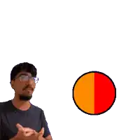 a man wearing glasses stands in front of a sign that says splodey + speedy