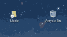 a computer screen shows a move to recycle bin icon