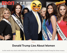 donald trump lies about women is the title of a teenvogue article